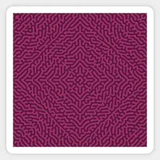 Concentric Squares Turing Pattern (Purple Pink) Sticker